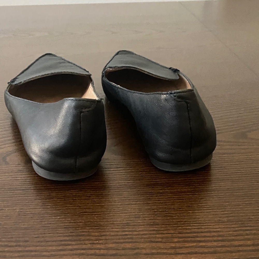 Steve Madden Black Leather Pointed Flats - Picture 5 of 7